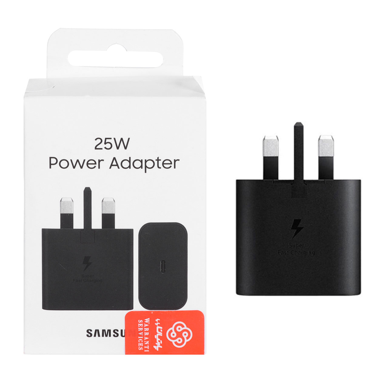 شارژر دیواری سه پین SAMSUNG 25W T2510 ( فست و PD) مشکی - (گارانتی پارتیان پایا) - مجهز به فناوری GAN-NFC